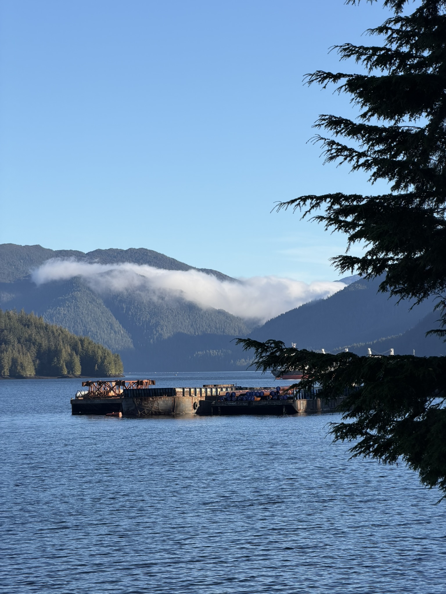 Illustrative coastal scenery photographed near Dawes Glacier, not the actual cruise itinerary